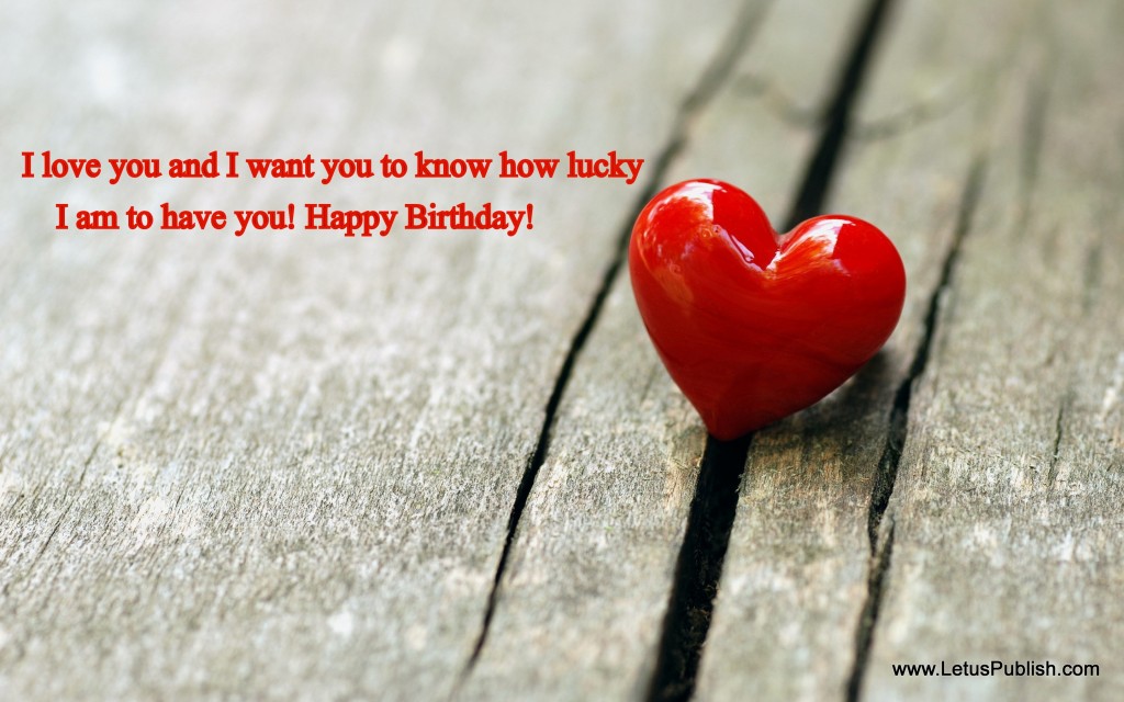 Love heart wallpaper with Birtday quotes