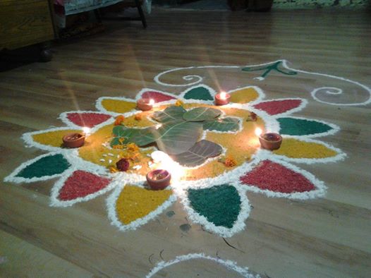 Colorful Rangoli Design For Festival