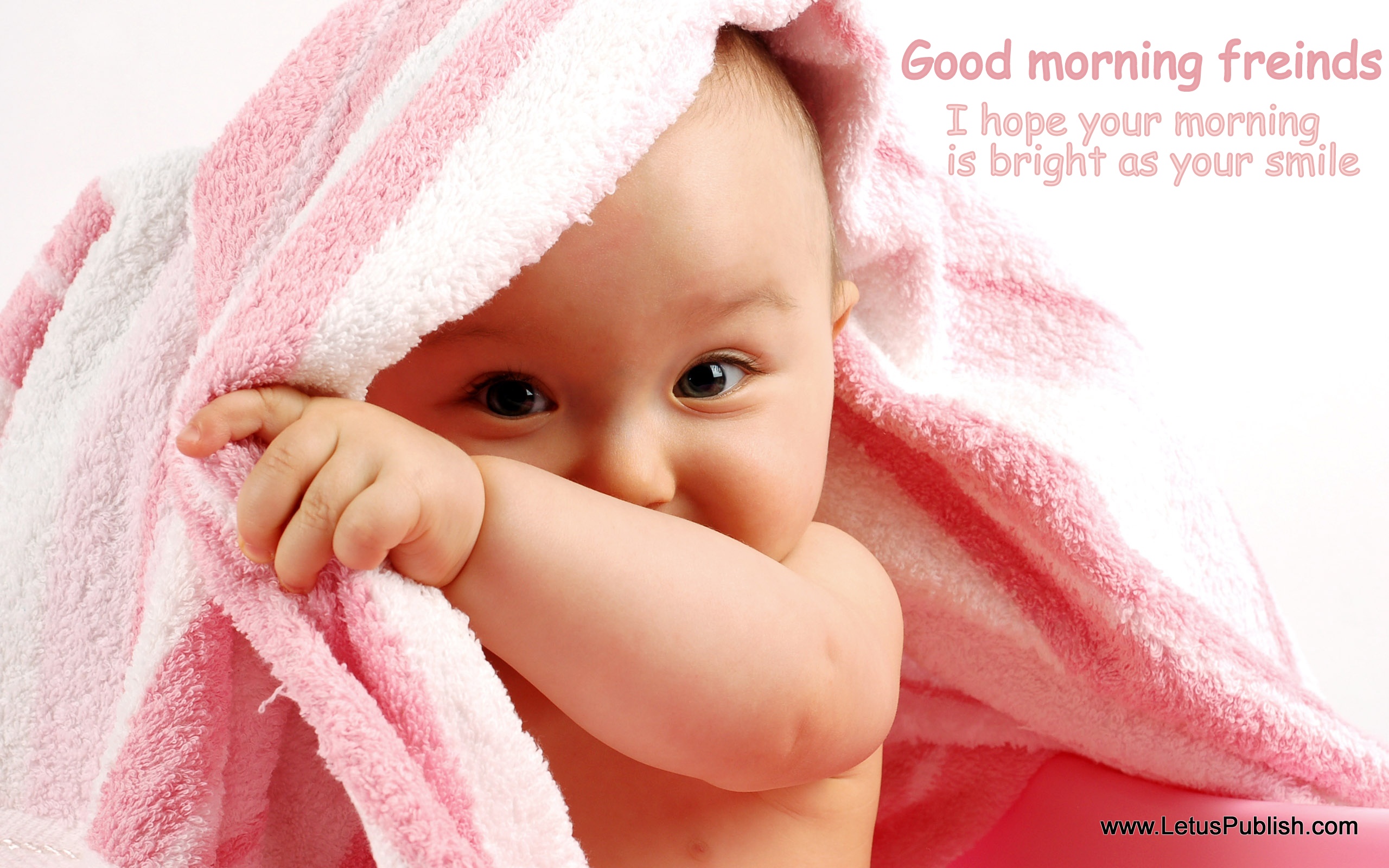 Little baby morning wallpaper with quotes