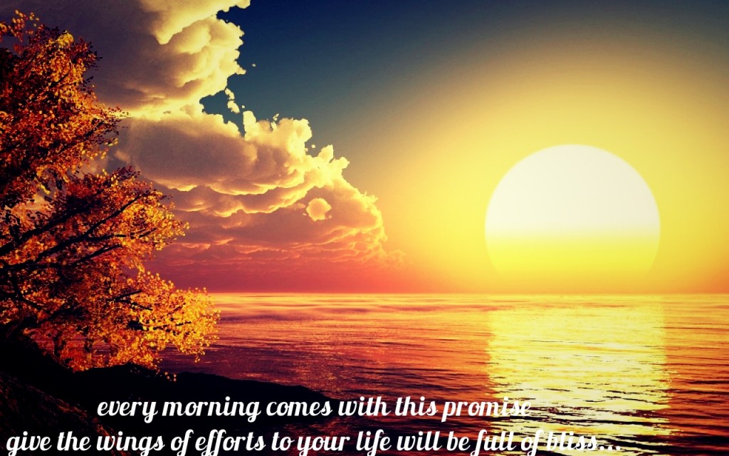 Sun Rise Wallpaper with Sayings