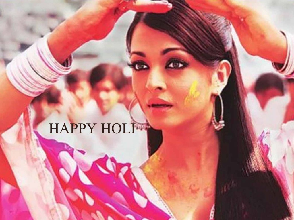 Wallpaper Aishwarya Rai Playing Holi Colorful Holi Wallpaper Aishwarya Rai