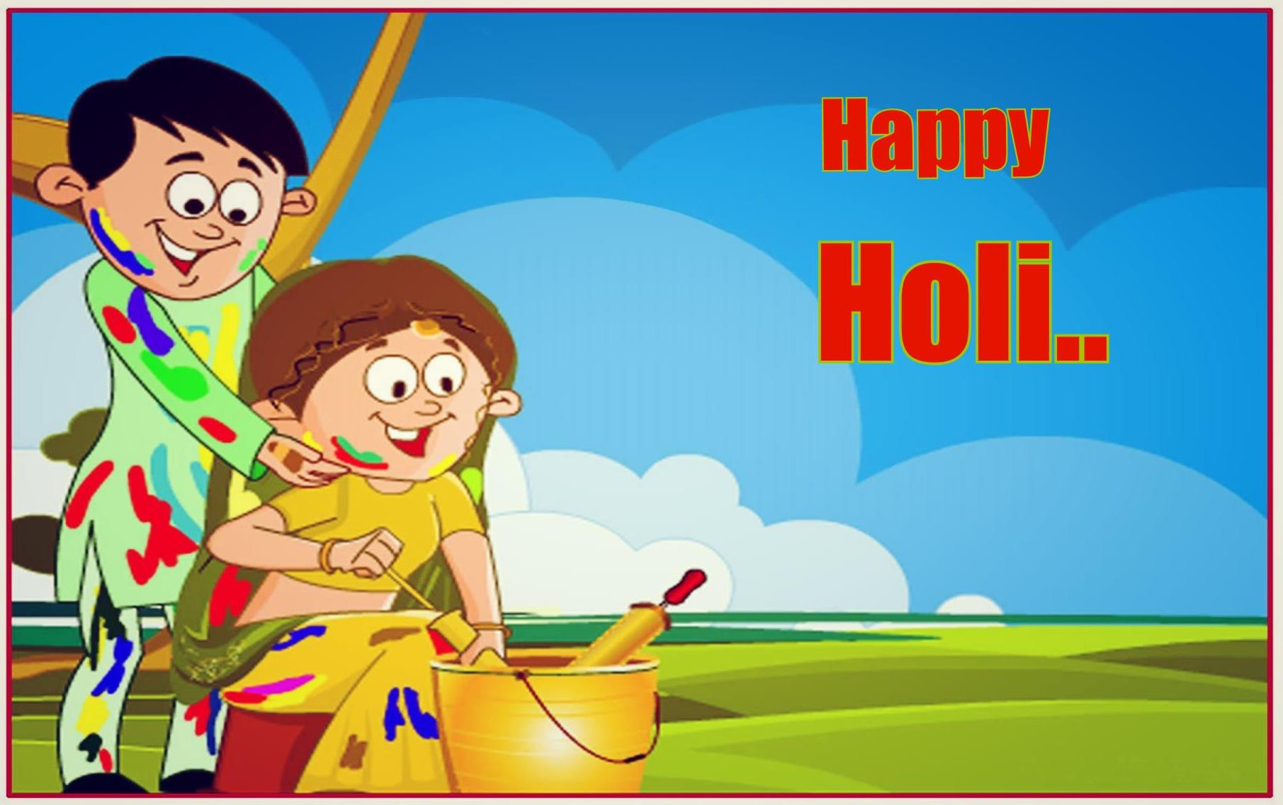 The Best Happy Holi Cartoon Images.