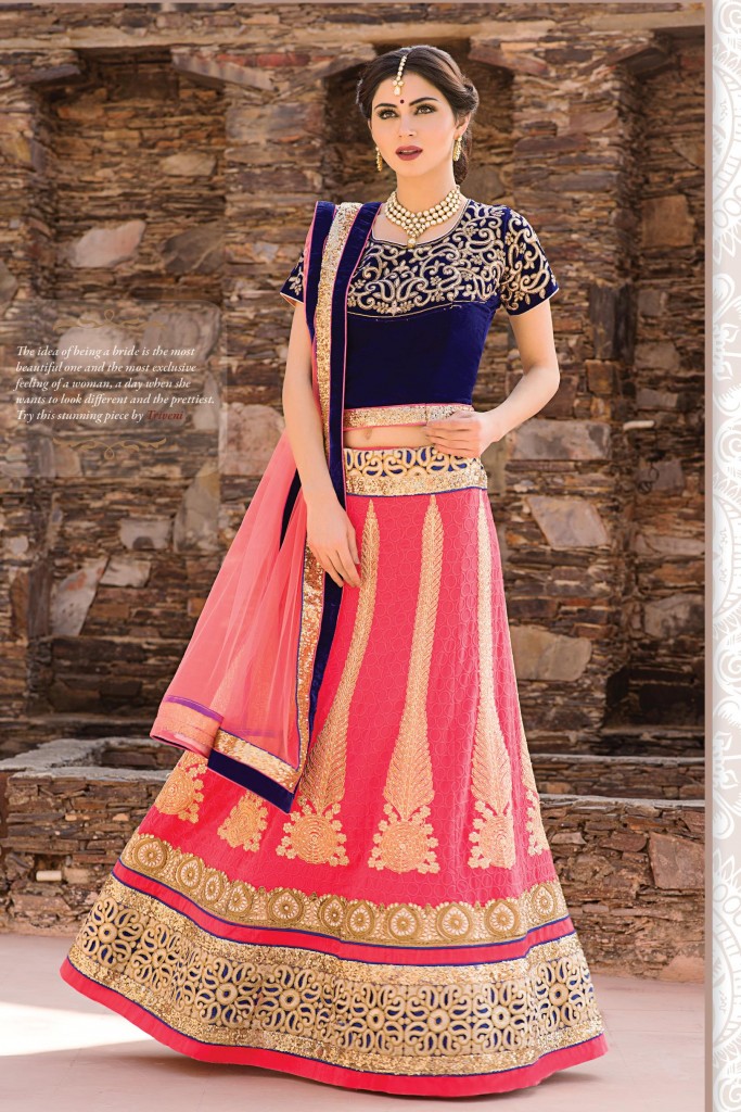 Triveni Pink Lehenga for Bride