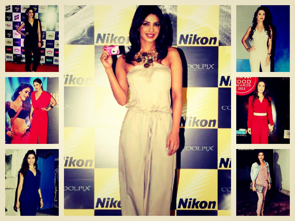 Bollywood Actress Deepika, Priyanka, Malaika, Nargis In JumpSuits