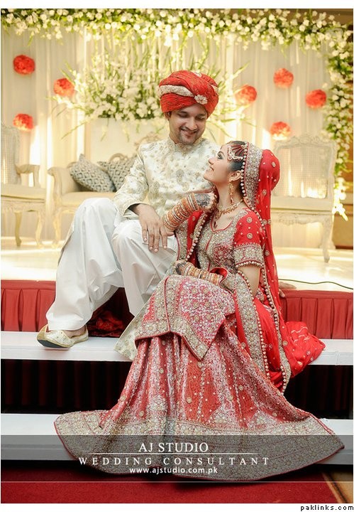 Bride and Groom Posing in Traditional Indian Wedding Attire · Free Stock  Photo