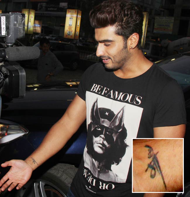 Arjun kapoor Tattoo Arjun Kapoor Maa Tattoo
