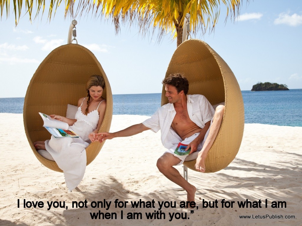 Beautiful romantic couples wallpaper with quotes