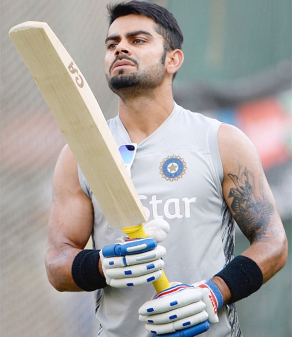 Virat Kohli's tattoos Virat Kohli's tattoo , Japanese Samurai in his left arm