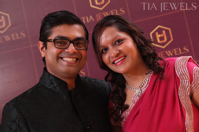 Tia Jewels Owner Shaalu Jain With Her Husband at launch