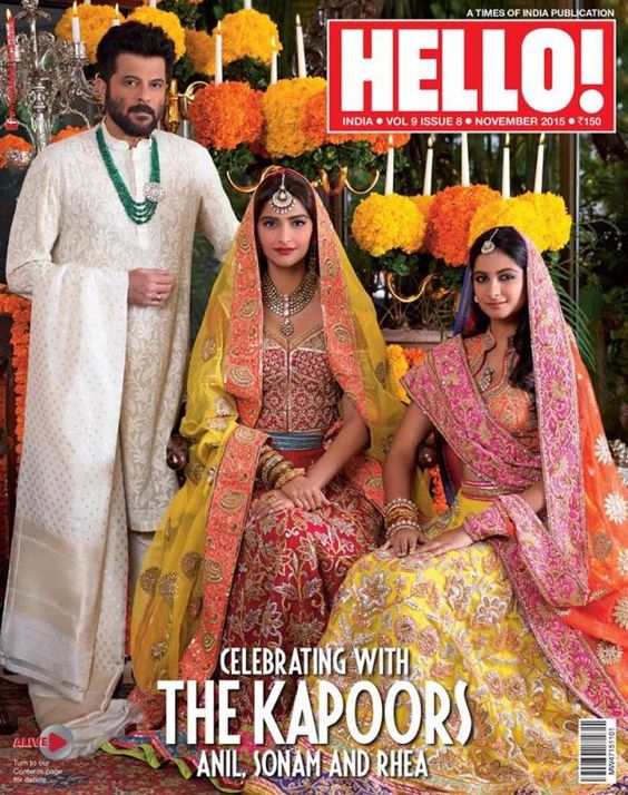 Sonam and Rhea Kapoor with Father Anil Kapoor