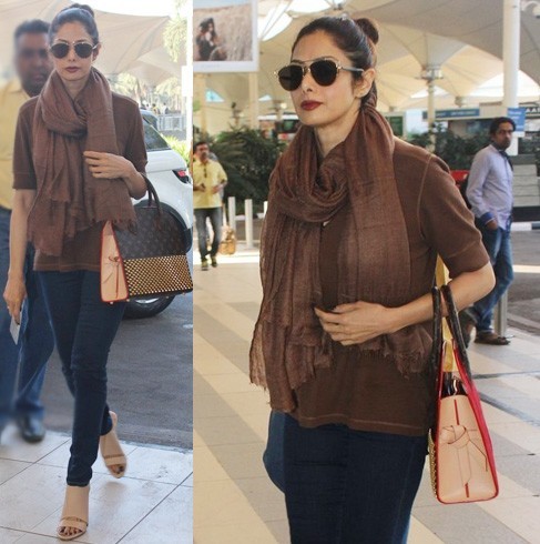 Sridevi airport look