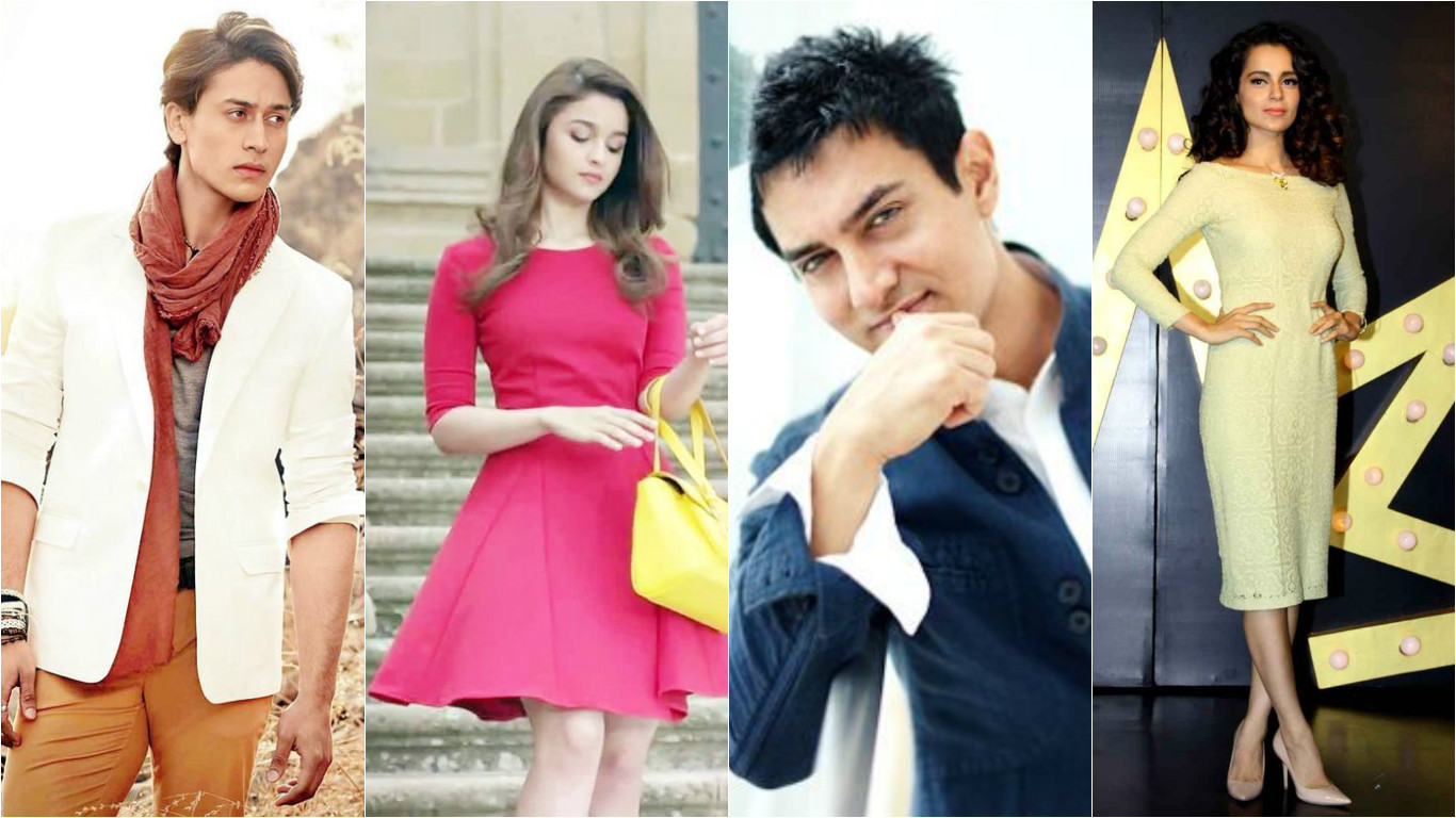 Aamir Khan, Tiger Shroff, Alia Bhatt,Kangana Ranaut