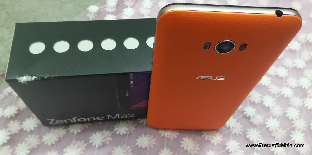 Top view of Asus Zenfone max