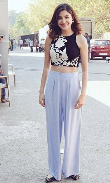 How to style crop top with palazzo pants
