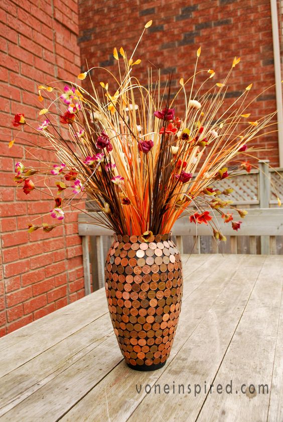 DIY penny vase