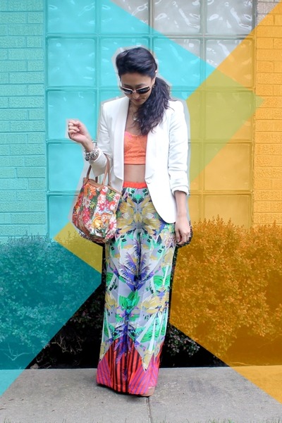 Palazzo pants with blazer