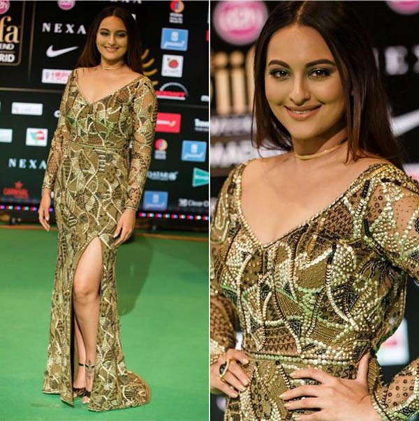 Sonakshi sinha in choker necklace at IIFA 2016